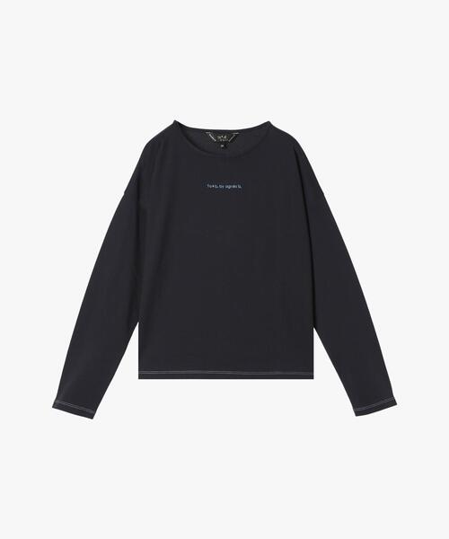To b. by agnes b.（トゥービーバイアニエスベー）の「カラー ロゴ 刺繍 長袖 Tシャツ（Tシャツ/カットソー・レディース・ブラック系その他・38/40）」の2枚目の写真