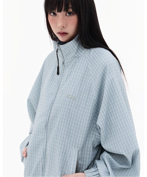 F.ILLUMINATE（フィルミネイト）の「【UNISEX】Filluminate／チェックトラックジャケット（ブルゾン・レディース・チャコール/グレー・SMALL/MEDIUM）」の7枚目の写真