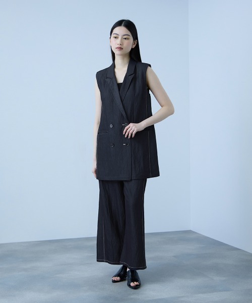 VICKY(ビッキー)の「ナイロンツイルデニムベスト≪手洗い可能≫(ベスト・レディース・ダークグレー/ネイビー/サックスブルー・M)」の8枚目の写真