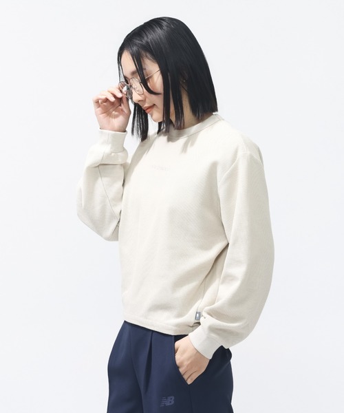 NEW BALANCE(ニューバランス)の「【New Balance×アルペン限定モデル】ニューバランス New Balance ドビーロングスリーブプルオーバー(Tシャツ/カットソー・レディース・ブラック/ネイビー/アイボリー・M/L)」の6枚目の写真