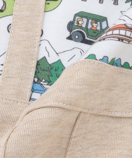 kladskap（クレードスコープ）の「ピクニック柄半袖カバーオール（ロンパース・キッズ・オフホワイト/サックスブルー・80ｃｍ/70cm）」の4枚目の写真