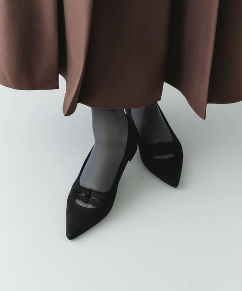 RODE SKO（ロデスコ）の「『MADE IN JAPAN』 ダブルリボンフラットパンプス（パンプス・レディース・ブラック/マスタード/キャメル・38/36/37）」の20枚目の写真