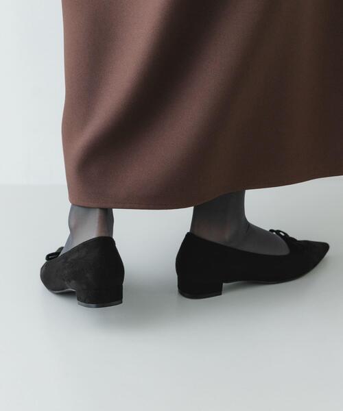 RODE SKO（ロデスコ）の「『MADE IN JAPAN』 ダブルリボンフラットパンプス（パンプス・レディース・ブラック/マスタード/キャメル・38/36/37）」の21枚目の写真