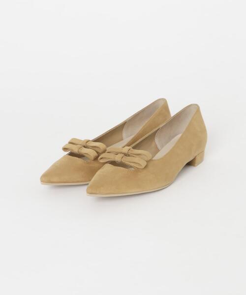 RODE SKO（ロデスコ）の「『MADE IN JAPAN』 ダブルリボンフラットパンプス（パンプス・レディース・ブラック/マスタード/キャメル・38/36/37）」の4枚目の写真