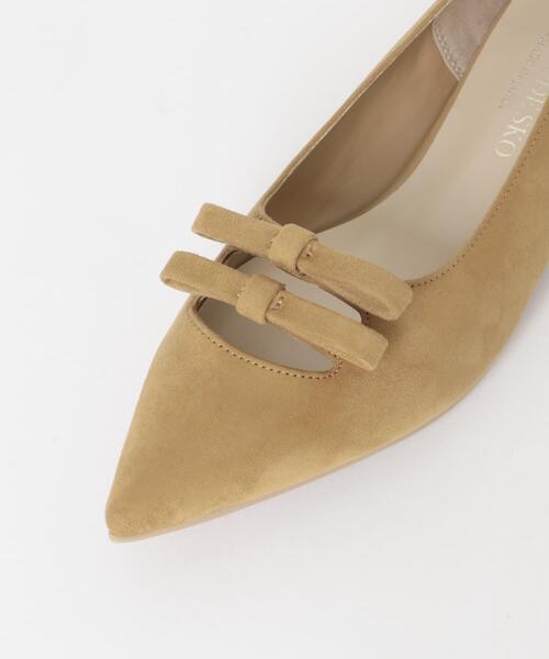 RODE SKO（ロデスコ）の「『MADE IN JAPAN』 ダブルリボンフラットパンプス（パンプス・レディース・ブラック/マスタード/キャメル・38/36/37）」の5枚目の写真