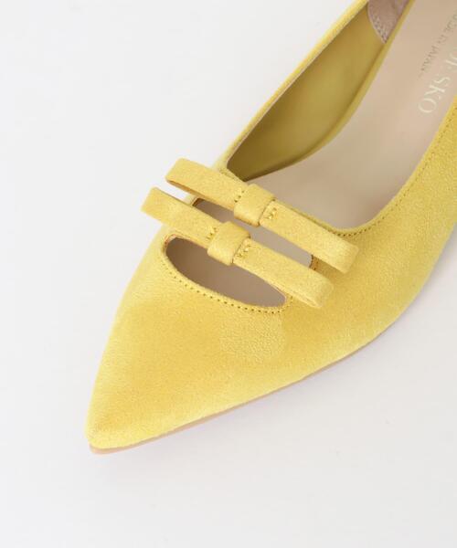 RODE SKO（ロデスコ）の「『MADE IN JAPAN』 ダブルリボンフラットパンプス（パンプス・レディース・ブラック/マスタード/キャメル・38/36/37）」の10枚目の写真