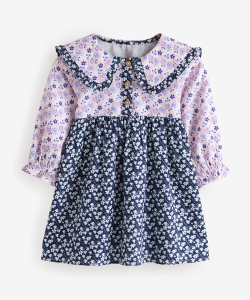 Cath Kidston(キャスキッドソン)の「キッズ ロングスリーブ ワンピース Multi Navy Ditsy(ワンピース・キッズ・ネイビー・100/110/120)」の5枚目の写真