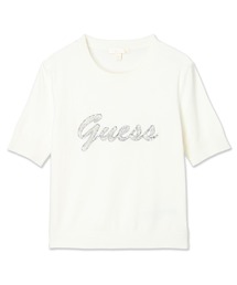 Short Sleeves Crew Neck Margaret Logo Sweater ニットトップス