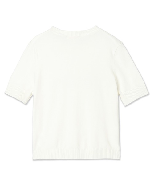 Guess（ゲス）の「Short Sleeves Crew Neck Margaret Logo Sweater ニットトップス（ニット/セーター・レディース・クリーム・X-SMALL/LARGE/SMALL/MEDIUM）」の2枚目の写真