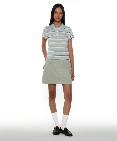 PARTIMENTO WOMEN(パルティメントウィメン)の「PWC 90s ポケットポロショートスリーブTシャツ_スカイ(ポロシャツ・レディース・その他・SMALL/MEDIUM/LARGE)」の6枚目の写真