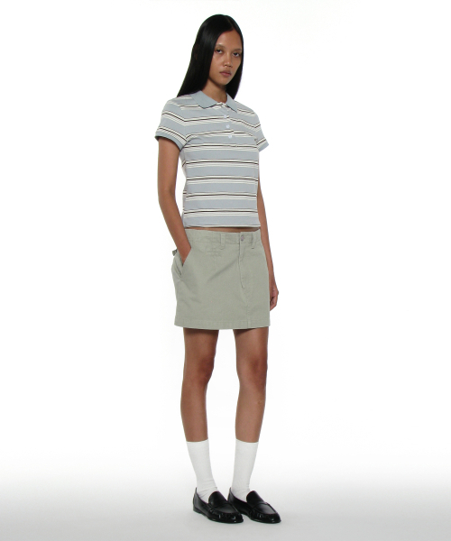 PARTIMENTO WOMEN(パルティメントウィメン)の「PWC 90s ポケットポロショートスリーブTシャツ_スカイ(ポロシャツ・レディース・その他・SMALL/MEDIUM/LARGE)」の5枚目の写真