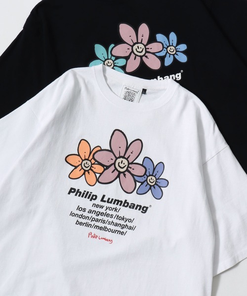 Philip Lumbang(フィリップランバン)の「Philip Lumbang/フィリップランバン オーバーサイズ ストリート バックプリント ロゴ ワンポイント刺繍 半袖Tシャツ/レディース メンズ(Tシャツ/カットソー・メンズ・ホワイト/ブラック/ホワイト系その他2/ホワイト系その他3/ブラック系その他2/ブラック系その他3/ホワイト系その他/ブラック系その他・M/L/XL)」の3枚目の写真