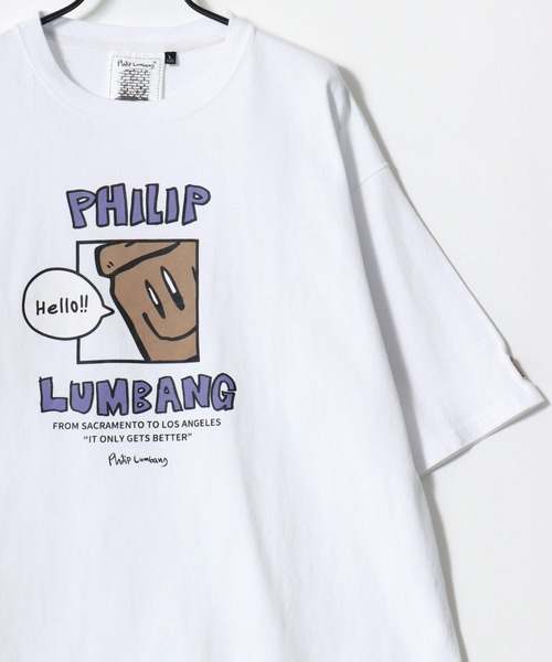 Philip Lumbang(フィリップランバン)の「Philip Lumbang/フィリップランバン オーバーサイズ ストリート バックプリント ロゴ ワンポイント刺繍 半袖Tシャツ/レディース メンズ(Tシャツ/カットソー・メンズ・ホワイト/ブラック/ホワイト系その他2/ホワイト系その他3/ブラック系その他2/ブラック系その他3/ホワイト系その他/ブラック系その他・M/L/XL)」の14枚目の写真