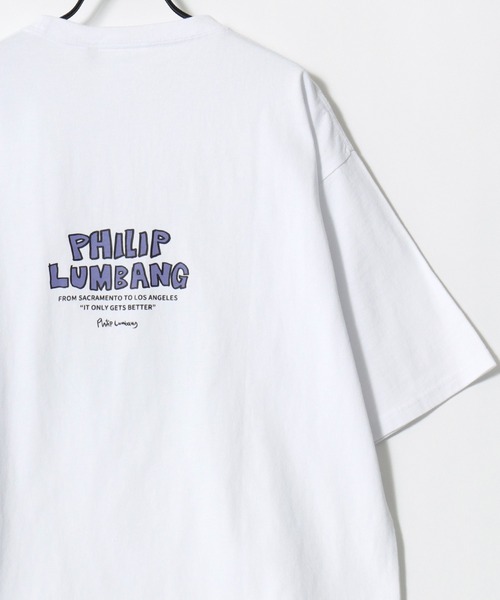 Philip Lumbang(フィリップランバン)の「Philip Lumbang/フィリップランバン オーバーサイズ ストリート バックプリント ロゴ ワンポイント刺繍 半袖Tシャツ/レディース メンズ(Tシャツ/カットソー・メンズ・ホワイト/ブラック/ホワイト系その他2/ホワイト系その他3/ブラック系その他2/ブラック系その他3/ホワイト系その他/ブラック系その他・M/L/XL)」の13枚目の写真