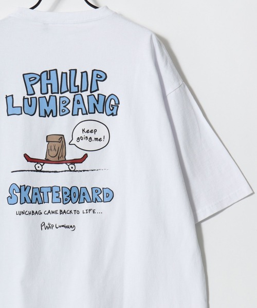 Philip Lumbang(フィリップランバン)の「Philip Lumbang/フィリップランバン オーバーサイズ ストリート バックプリント ロゴ ワンポイント刺繍 半袖Tシャツ/レディース メンズ(Tシャツ/カットソー・メンズ・ホワイト/ブラック/ホワイト系その他2/ホワイト系その他3/ブラック系その他2/ブラック系その他3/ホワイト系その他/ブラック系その他・M/L/XL)」の15枚目の写真