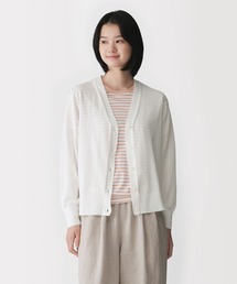 婦人 ＵＶカットライトニットＶネックカーディガン