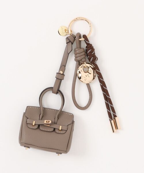 LAZY SUSAN（レイジースーザン）の「チャーム　ミニバッグ　パラコード（キーホルダー・レディース・ブラック/アイボリー/グレイッシュベージュ・FREE）」の3枚目の写真