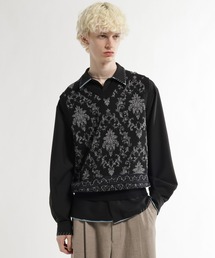 HARE | ダマスクガラニットベスト(HARE)(ベスト)