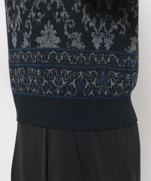 HARE(ハレ)の「ダマスクガラニットベスト(HARE)(ベスト・メンズ・ブラック/ブラウン・FREE)」の4枚目の写真