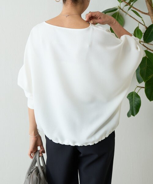 BEARDSLEY(ビアズリー)の「ストレッチジョーゼットプルオーバー(シャツ/ブラウス・レディース・アイボリー/ブルー・FREE)」の22枚目の写真