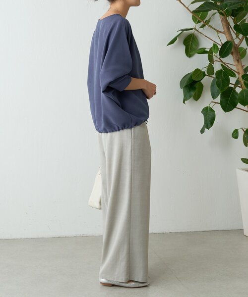 BEARDSLEY(ビアズリー)の「ストレッチジョーゼットプルオーバー(シャツ/ブラウス・レディース・アイボリー/ブルー・FREE)」の5枚目の写真