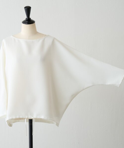 BEARDSLEY(ビアズリー)の「ストレッチジョーゼットプルオーバー(シャツ/ブラウス・レディース・アイボリー/ブルー・FREE)」の13枚目の写真