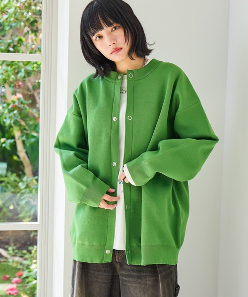 PBLIM(ページボーイリム)の「《UNISEX》リングボタンカーディガン(カーディガン/ボレロ・レディース・ブルー/チャコールグレー/グリーン・FREE)」の3枚目の写真