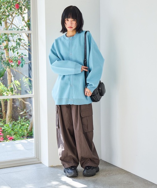 PBLIM(ページボーイリム)の「《UNISEX》リングボタンカーディガン(カーディガン/ボレロ・レディース・ブルー/チャコールグレー/グリーン・FREE)」の6枚目の写真