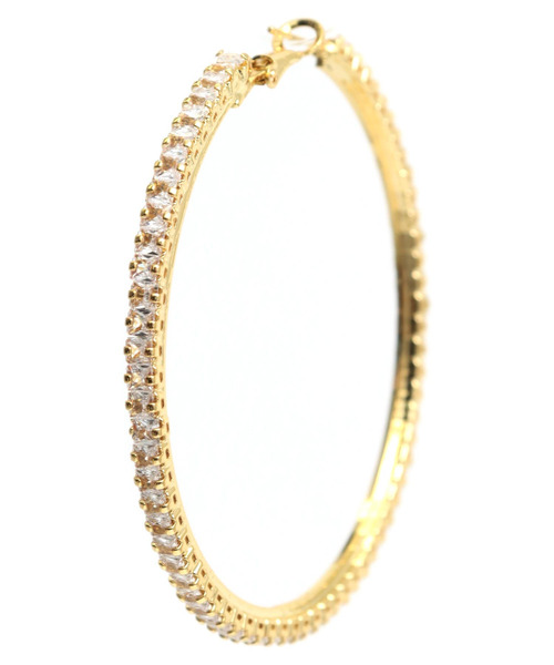ANAP(アナップ)の「60mmストーン フープピアス(ピアス(両耳用)・レディース・シルバー/ゴールド・F)」の8枚目の写真