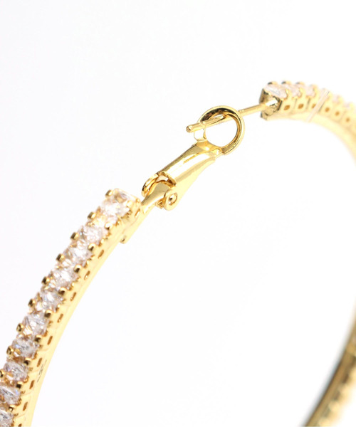 ANAP(アナップ)の「60mmストーン フープピアス(ピアス(両耳用)・レディース・シルバー/ゴールド・F)」の11枚目の写真