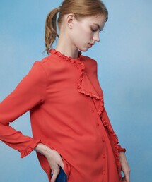 LOULOU WILLOUGHBY | 【LOULOU WILLOUGHBY】ヘムフリルドレープブラウス(シャツ/ブラウス)