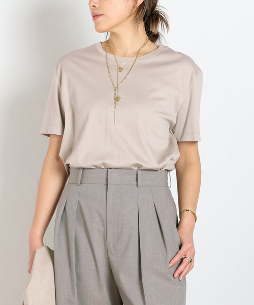 AP STUDIO(エーピーストゥディオ)の「Oasis レギュラーサイズTシャツ(Tシャツ/カットソー・レディース・ホワイト/ベージュ/ブラック・FREE)」の3枚目の写真