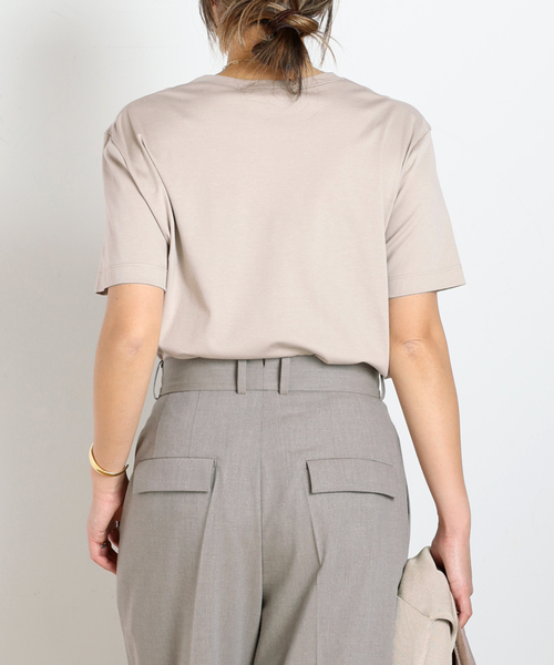 AP STUDIO(エーピーストゥディオ)の「Oasis レギュラーサイズTシャツ(Tシャツ/カットソー・レディース・ホワイト/ベージュ/ブラック・FREE)」の22枚目の写真