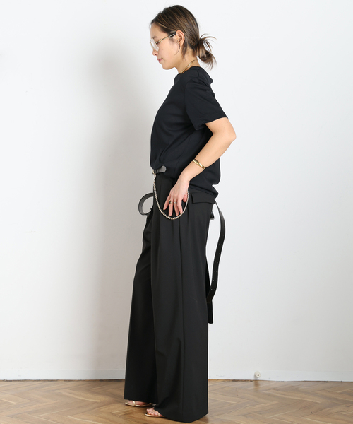 AP STUDIO(エーピーストゥディオ)の「Oasis レギュラーサイズTシャツ(Tシャツ/カットソー・レディース・ホワイト/ベージュ/ブラック・FREE)」の4枚目の写真