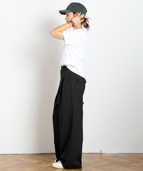 AP STUDIO(エーピーストゥディオ)の「Oasis レギュラーサイズTシャツ(Tシャツ/カットソー・レディース・ホワイト/ベージュ/ブラック・FREE)」の12枚目の写真