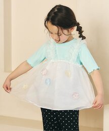 apres les cours | お花・ハートモチーフシアートップス(Tシャツ/カットソー)