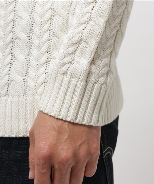 WEGO(ウィゴー)の「WEGO/ライトケーブルニット(ニット/セーター・メンズ・ホワイト/グレー/ロイヤルブルー/ベージュ・LARGE/MEDIUM/SMALL)」の13枚目の写真