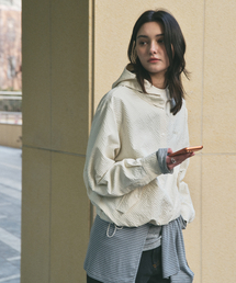 ROIROI（ロイロイ）の「チェックボタンアップウィンドブレーカー-アイボリー（ナイロンジャケット）」