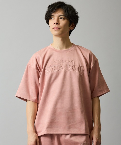 SIDEWAY STANCE（サイドウェイスタンス）の「【SIDEWAY STANCE】スエードポンチ 半袖Tシャツ（Tシャツ/カットソー・メンズ・チャコール/ベージュ/ピンク・SMALL/LARGE/MEDIUM）」の3枚目の写真