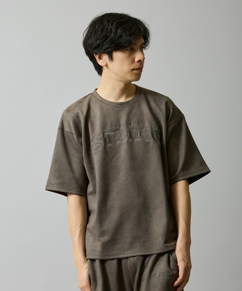 SIDEWAY STANCE（サイドウェイスタンス）の「【SIDEWAY STANCE】スエードポンチ 半袖Tシャツ（Tシャツ/カットソー・メンズ・チャコール/ベージュ/ピンク・SMALL/LARGE/MEDIUM）」の4枚目の写真