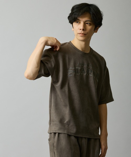 SIDEWAY STANCE（サイドウェイスタンス）の「【SIDEWAY STANCE】スエードポンチ 半袖Tシャツ（Tシャツ/カットソー・メンズ・チャコール/ベージュ/ピンク・SMALL/LARGE/MEDIUM）」の5枚目の写真