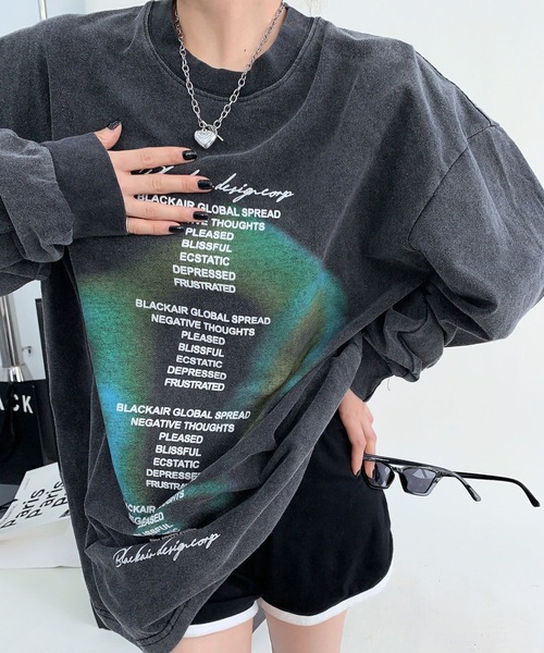 mushwear(マッシュウェア)の「Earth Long Tee(Tシャツ/カットソー・メンズ・ブラック・X-LARGE/XX-LARGE/MEDIUM/LARGE)」の1枚目の写真