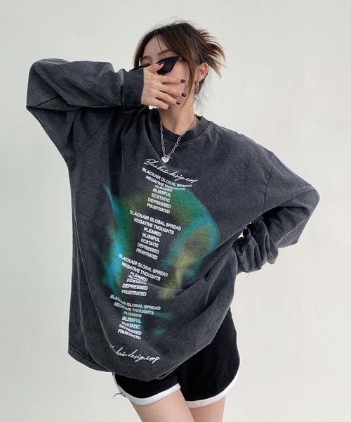 mushwear(マッシュウェア)の「Earth Long Tee(Tシャツ/カットソー・メンズ・ブラック・X-LARGE/XX-LARGE/MEDIUM/LARGE)」の2枚目の写真