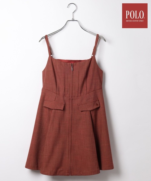 Heather(ヘザー)の「【POLO BCS(ポロ・ビーシーエス)】ZIPキャミミニワンピース 666083(ワンピース・レディース・ダークグレー/ブラウン/レッド・FREE)」の3枚目の写真