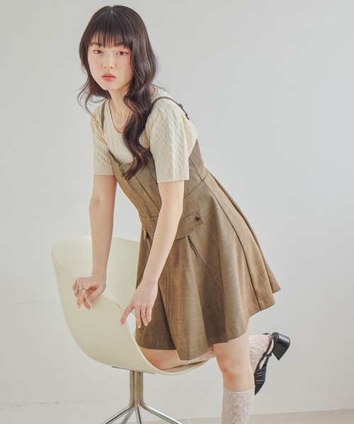 Heather(ヘザー)の「【POLO BCS(ポロ・ビーシーエス)】ZIPキャミミニワンピース 666083(ワンピース・レディース・ダークグレー/ブラウン/レッド・FREE)」の5枚目の写真