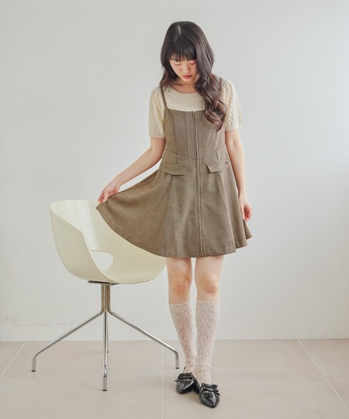 Heather(ヘザー)の「【POLO BCS(ポロ・ビーシーエス)】ZIPキャミミニワンピース 666083(ワンピース・レディース・ダークグレー/ブラウン/レッド・FREE)」の7枚目の写真