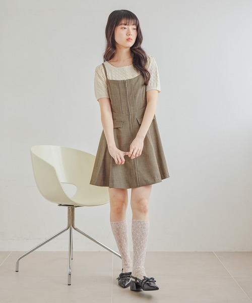 Heather(ヘザー)の「【POLO BCS(ポロ・ビーシーエス)】ZIPキャミミニワンピース 666083(ワンピース・レディース・ダークグレー/ブラウン/レッド・FREE)」の8枚目の写真
