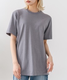 【HANES/ヘインズ】【汗染みが目立ちにくい】MOKU 7.0オンス クルーネックTシャツ 究極の杢グレー 透けない厚手