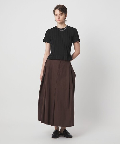 ASTRAET(アストラット)の「<ASTRAET>14G リブ フリル クルーネックニット(ニット/セーター・レディース・ホワイト・FREE)」の3枚目の写真