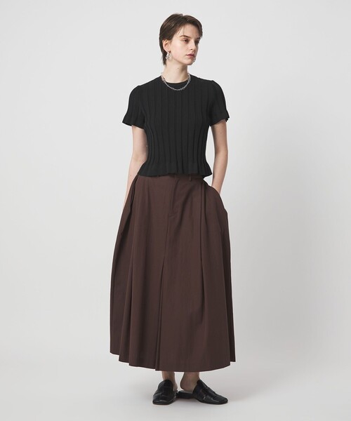 ASTRAET(アストラット)の「<ASTRAET>14G リブ フリル クルーネックニット(ニット/セーター・レディース・ホワイト・FREE)」の4枚目の写真